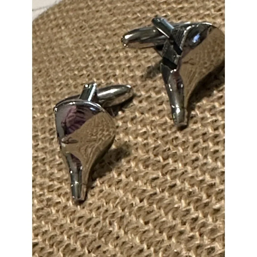 Vintage Hickok Silvertone Golf Club Head Cufflinks Golfer Formal Wedding
